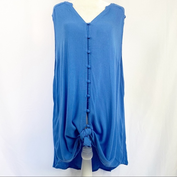 Torrid Harper Button Down Loop Sleeveless  Blouse - Picture 3 of 7
